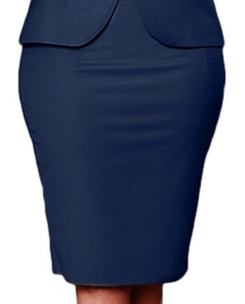 Women's 2 Piece Suit Skirt Set Business Office Work Outfit Blazer Jackets Midi Pencil Skirt Suits Plus Size