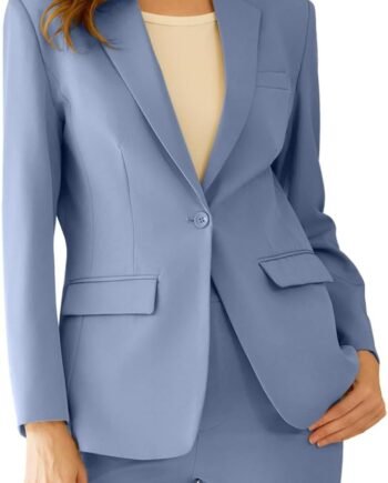 Women's Professional Suit 2 Piece Slim Fit Outfit Business Office Work Tuxedo Blazer Pants Suits