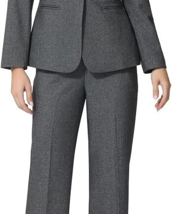 Women's Suits 2 Piece Blazer Pants Set Peak Lapel One Button Business Outfits for Work Professional