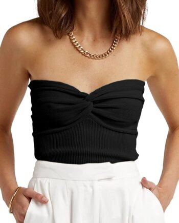 Womens Tube Tops Summer Outfits 2025 Casual Beach Vacation Clothes Sweaters Strapless Sleeveless Tank Tops