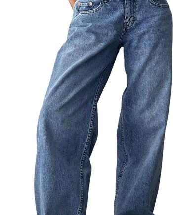 Womens Baggy Jeans Wide Leg Denim Pants Boyfriend Loose Streetwear Trousers Fall Fashion  Outfits 2025