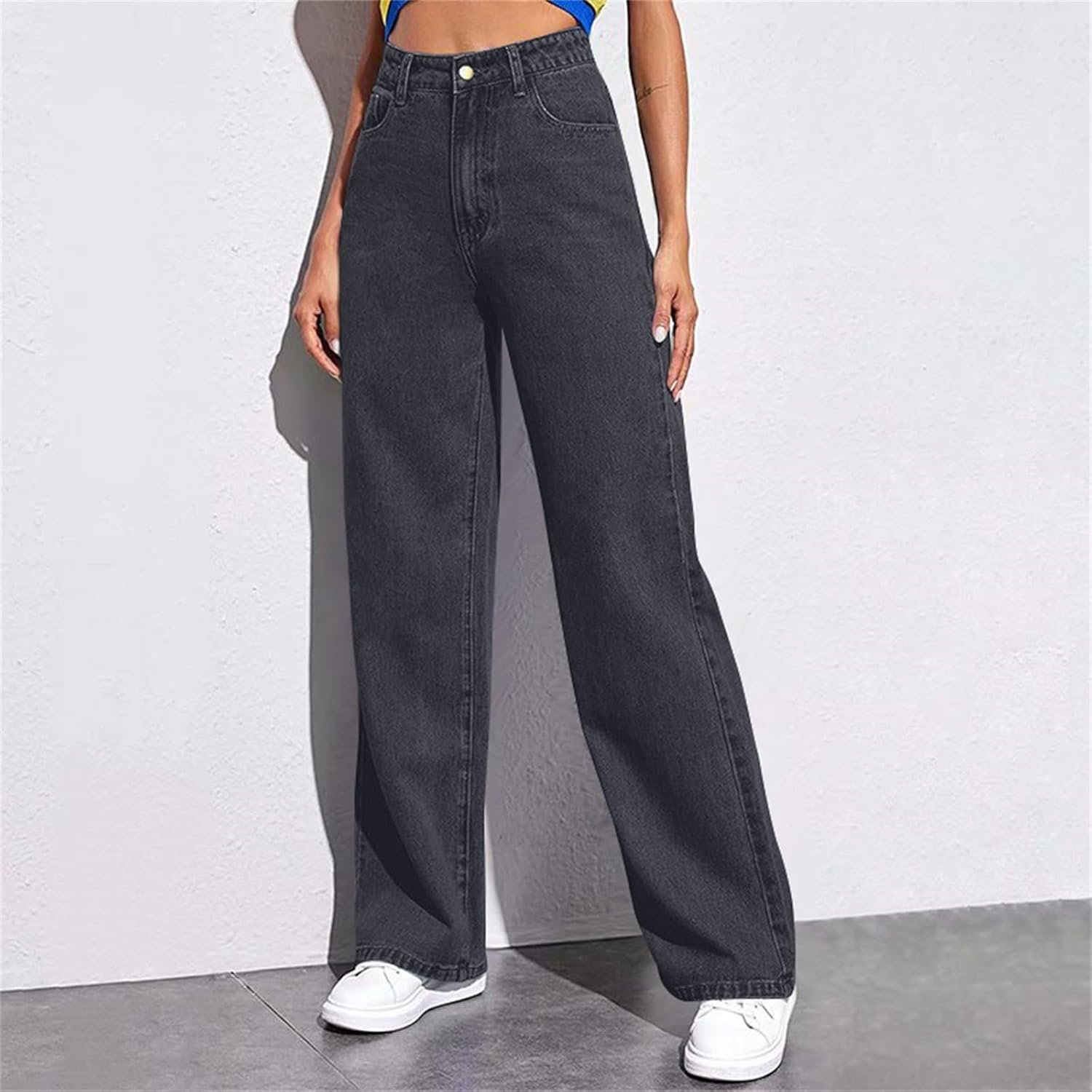 Sweatpants That Look Like Jeans Boyfriend Jeans Sweatpant Jeans: High Waisted with Pockets Cute Sweatpants - Image 2