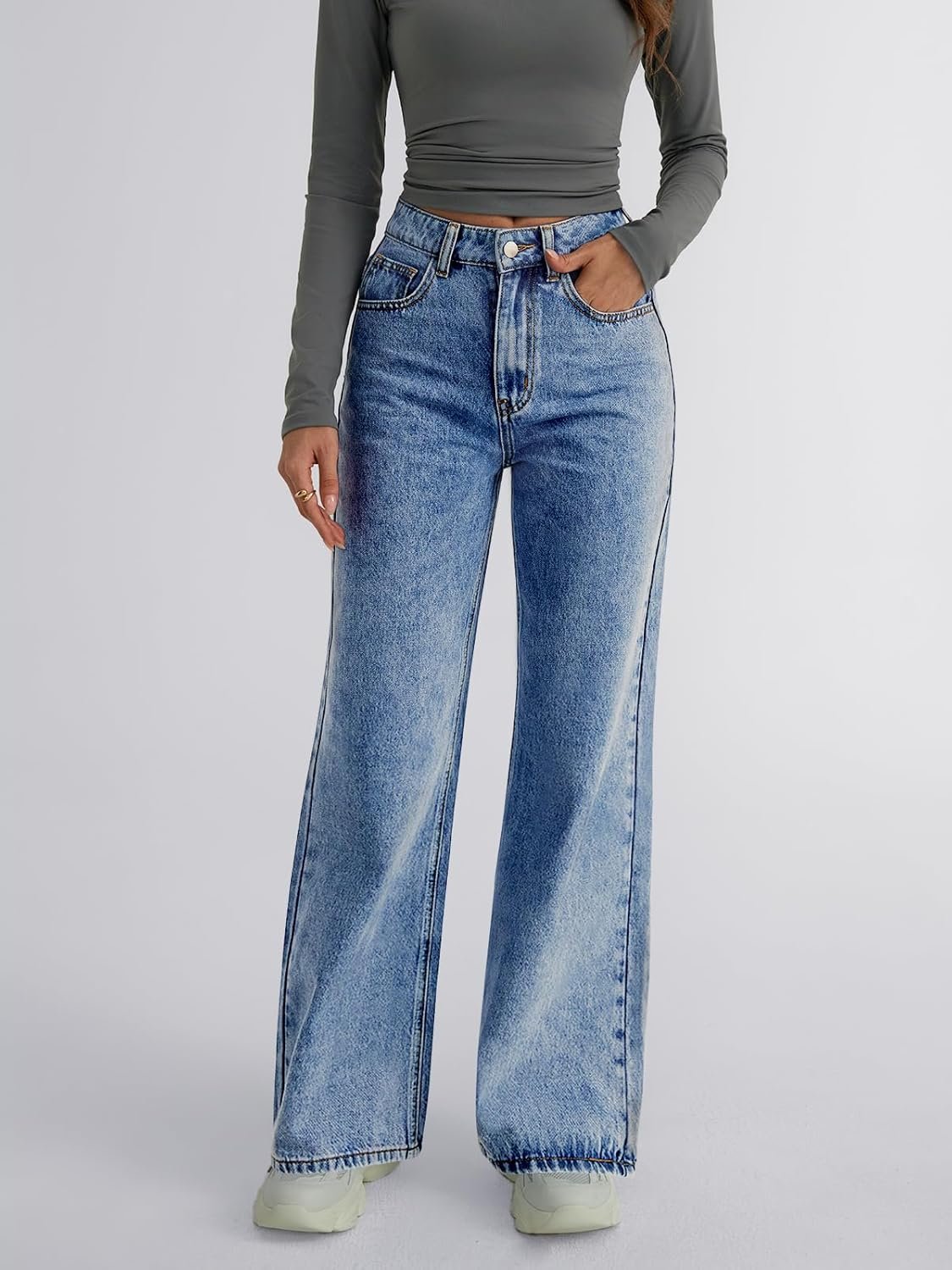 Womens Baggy Jeans Wide Leg Denim Pants Boyfriend Loose Streetwear Trousers Fall Fashion Outfits 2025 - Image 2