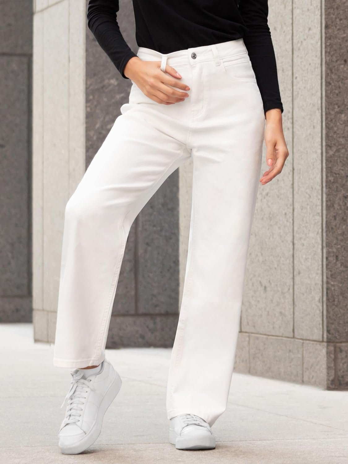 Women Wide Leg Jeans High Waist Baggy Jeans for Women Loose Boyfriends Jeans Denim Pants 90s - Image 2