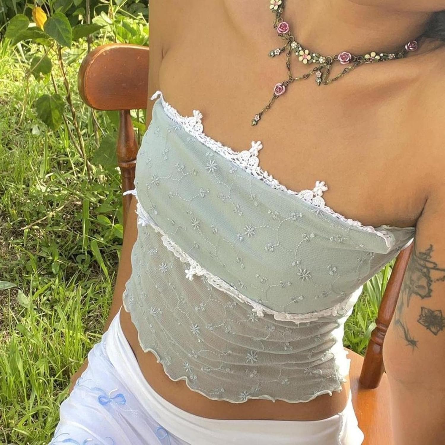 Women Tube Top Sexy Cami Tops Going Out Summer Outfits - Image 2